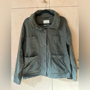 Light Green Cargo Utility Jacket